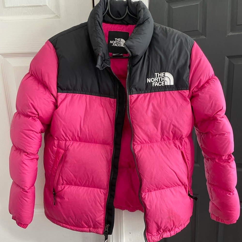 Pink North face juniors sz xl